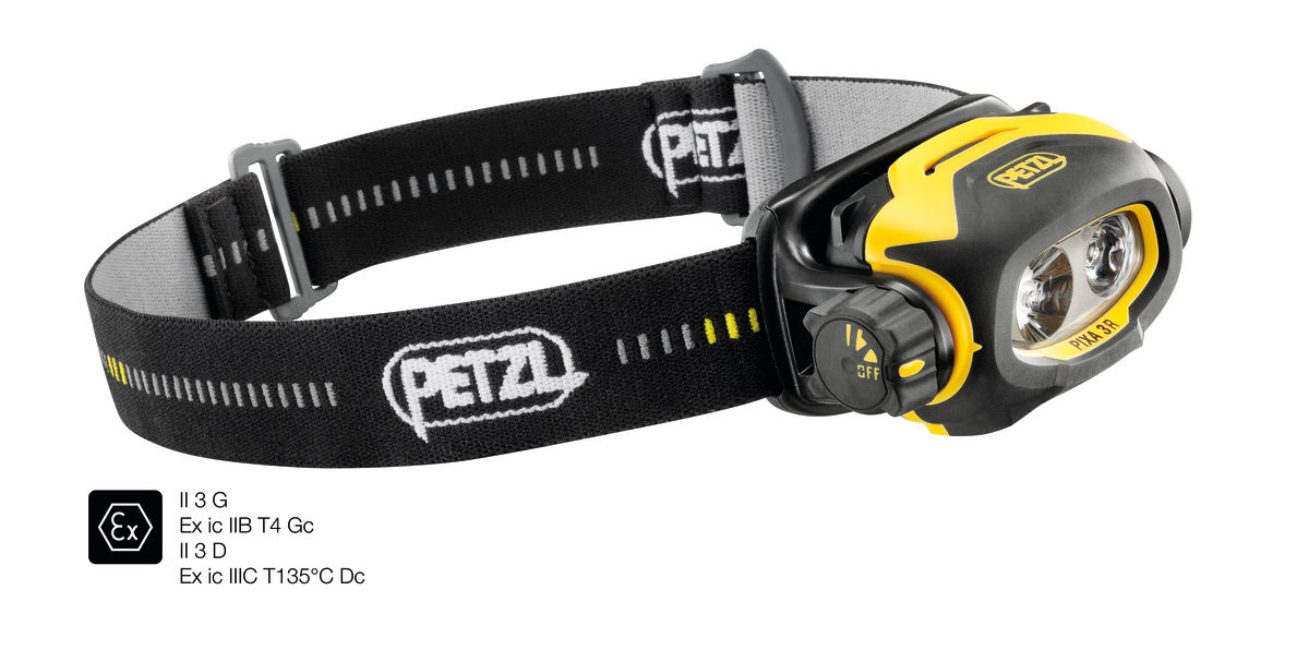 Lampe frontale rechargeable ATEX, adaptée à la vision de proximité et aux  déplacements de 90 lumens - PIXA 3R - PETZL® - L'Equipeur