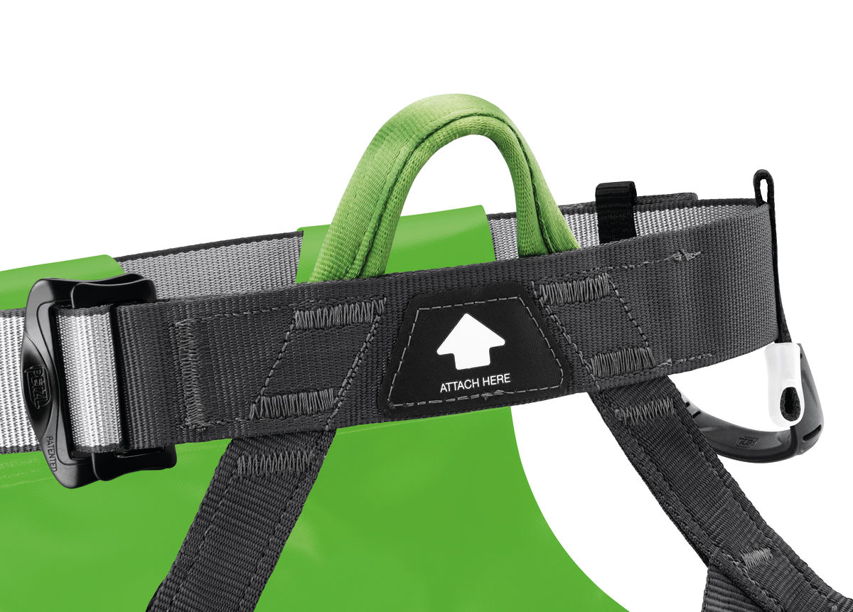 CANYON CLUB, Easy-to-use harness with integrated protective seat