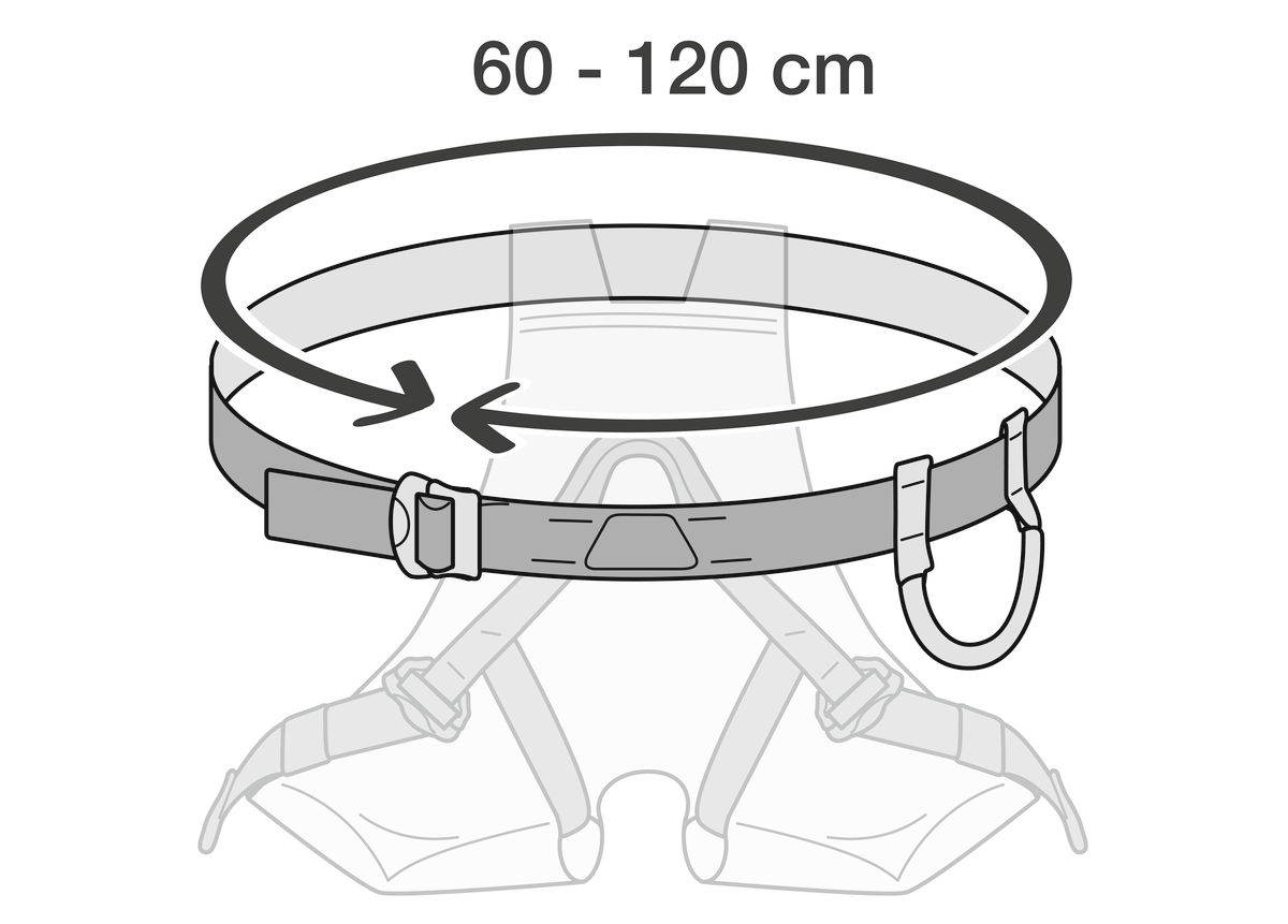 CANYON CLUB, Easy-to-use harness with integrated protective seat