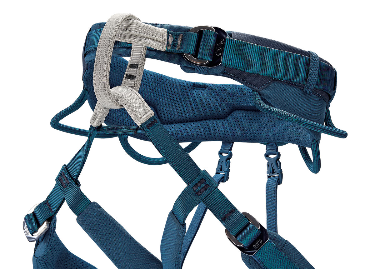 ADJAMA, Climbing and mountaineering harness with adjustable leg 