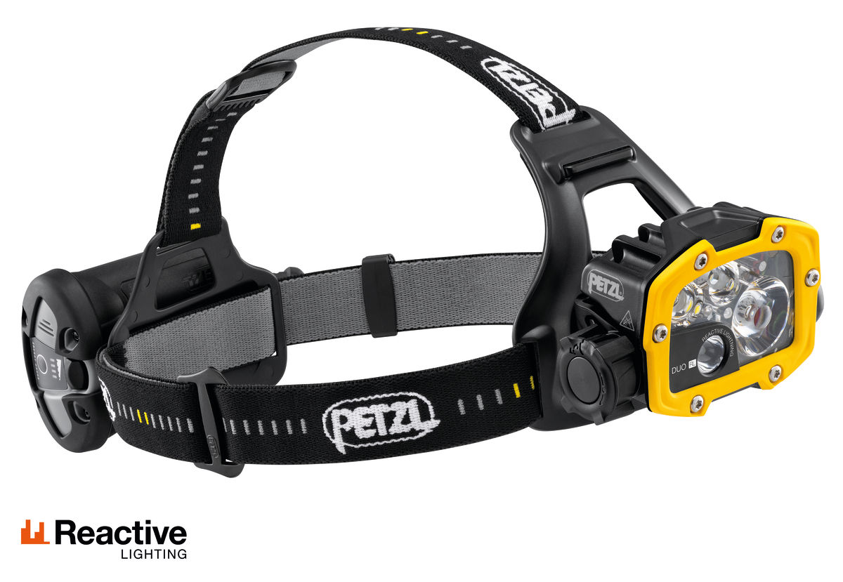 DUO RL, Lampe frontale ultra puissante, étanche et rechargeable, dotée de  la technologie REACTIVE LIGHTING®. 2800 lumens - Petzl Canada