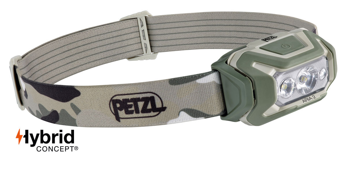 ARIA® 2 RGB, Waterproof, robust, and powerful headlamp with white, red,  green, and blue lighting, ideal for exploring nature at night. 450 lumens -  Petzl USA