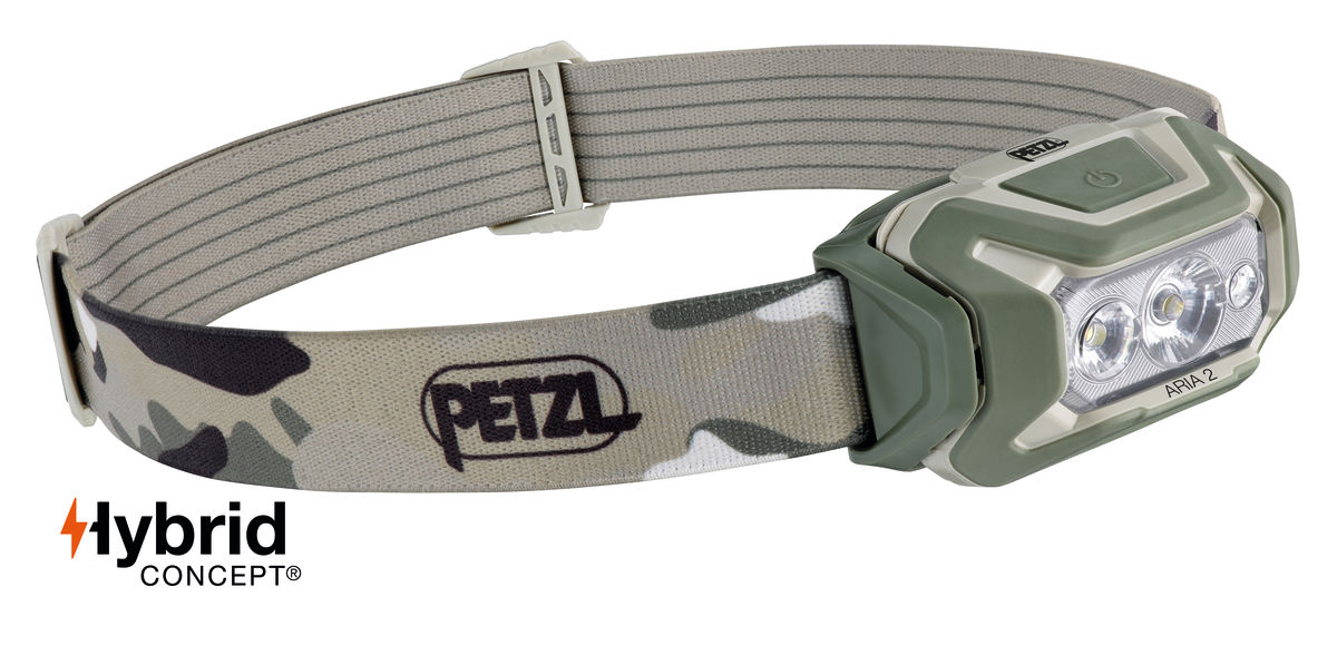 ARIA® 2R, Lampe frontale compacte rechargeable, robuste et étanche, adaptée  à la vision de proximité et aux déplacements. 600 lumens - Petzl France