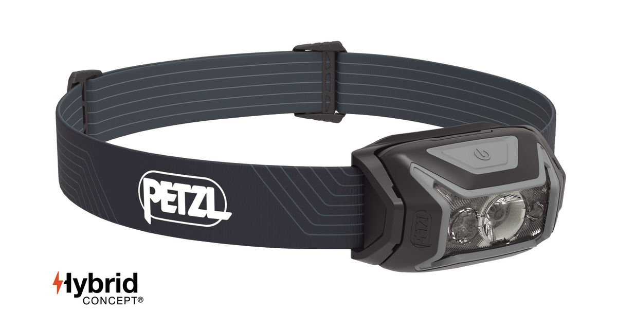 ACTIK®, Linterna frontal potente fácil de utilizar con iluminación roja.  450 lúmenes - Petzl España