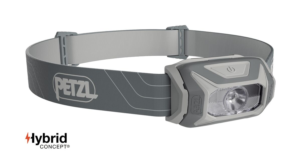 PETZL TIKKINA - Linterna frontal compacta y fácil de usar de 300 lúmenes,  diseñada para senderismo, escalada, correr y acampar, color rojo