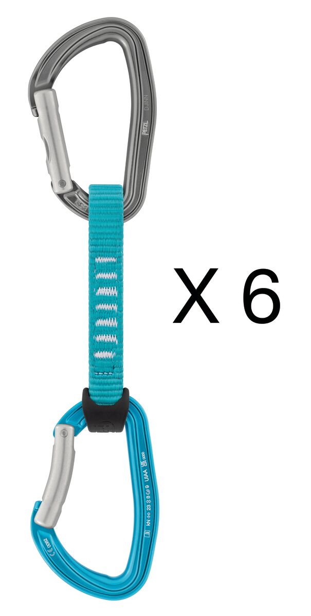 Confezione da 6 rinvii DJINN AXESS, Confezione da sei rinvii robusti per l' arrampicata in falesia - Petzl Italia