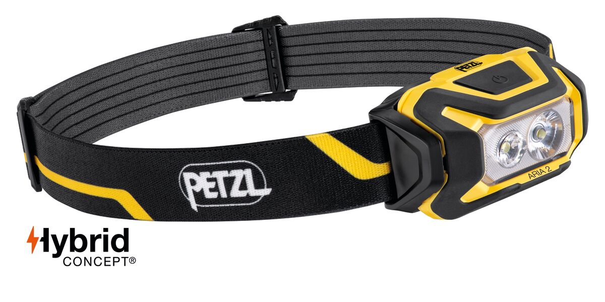 ARIA® 2, Linterna frontal compacta, adecuada para la visión de cerca y los  desplazamientos. 450 lúmenes - Petzl España