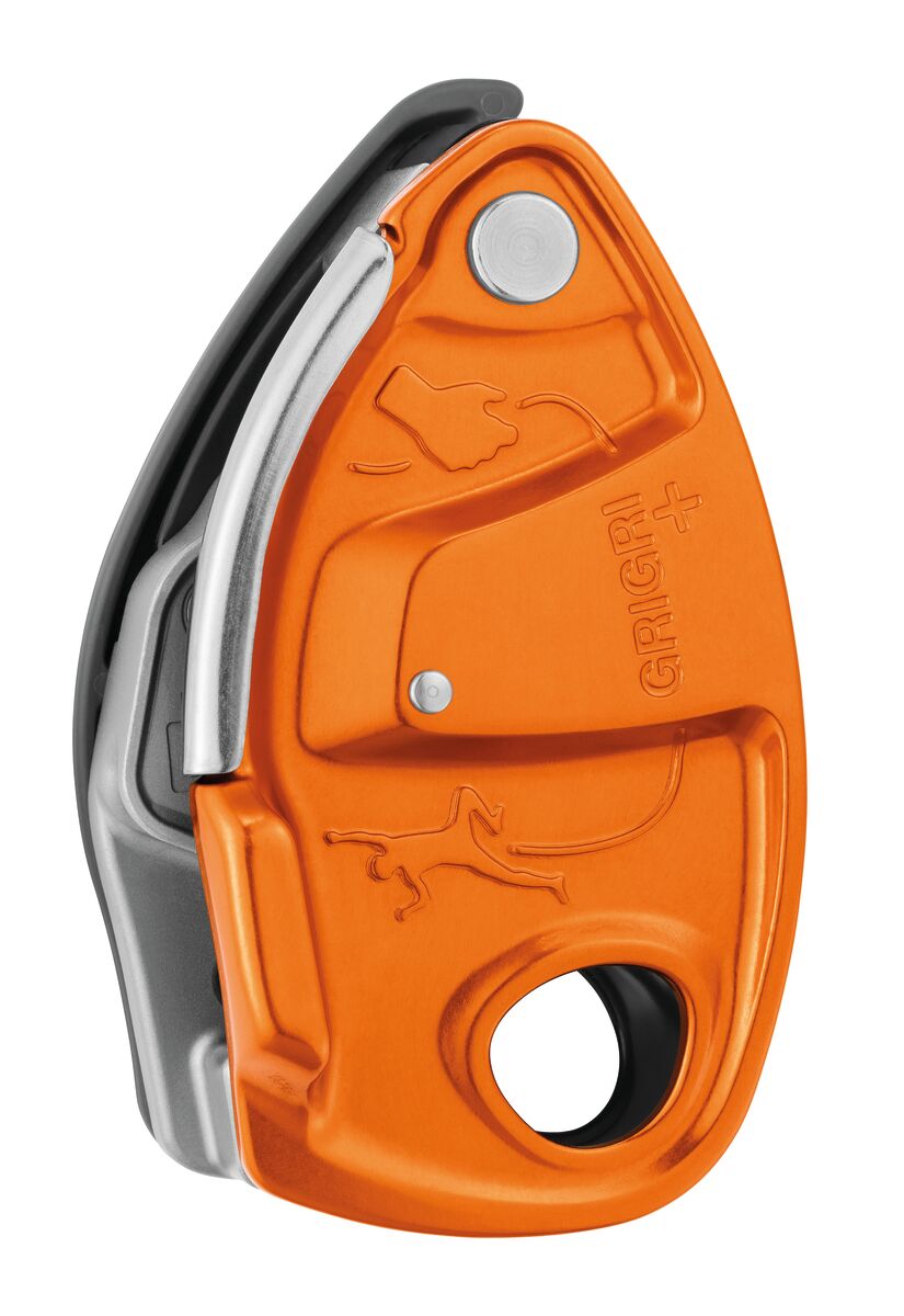 GRIGRI® +, Belay device with cam-assisted blocking and anti-panic 