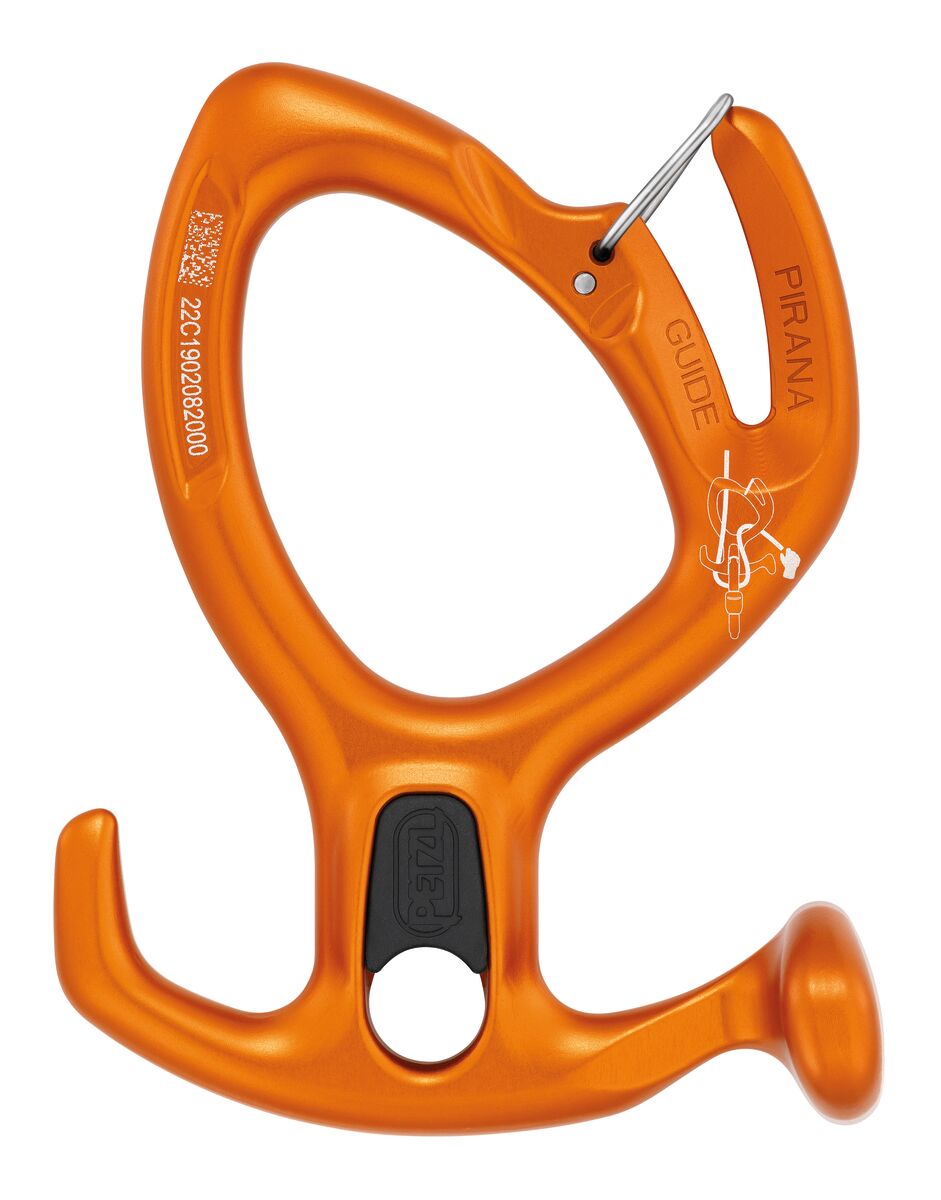 PIRANA GUIDE, Adjustable friction descender with spur and locking