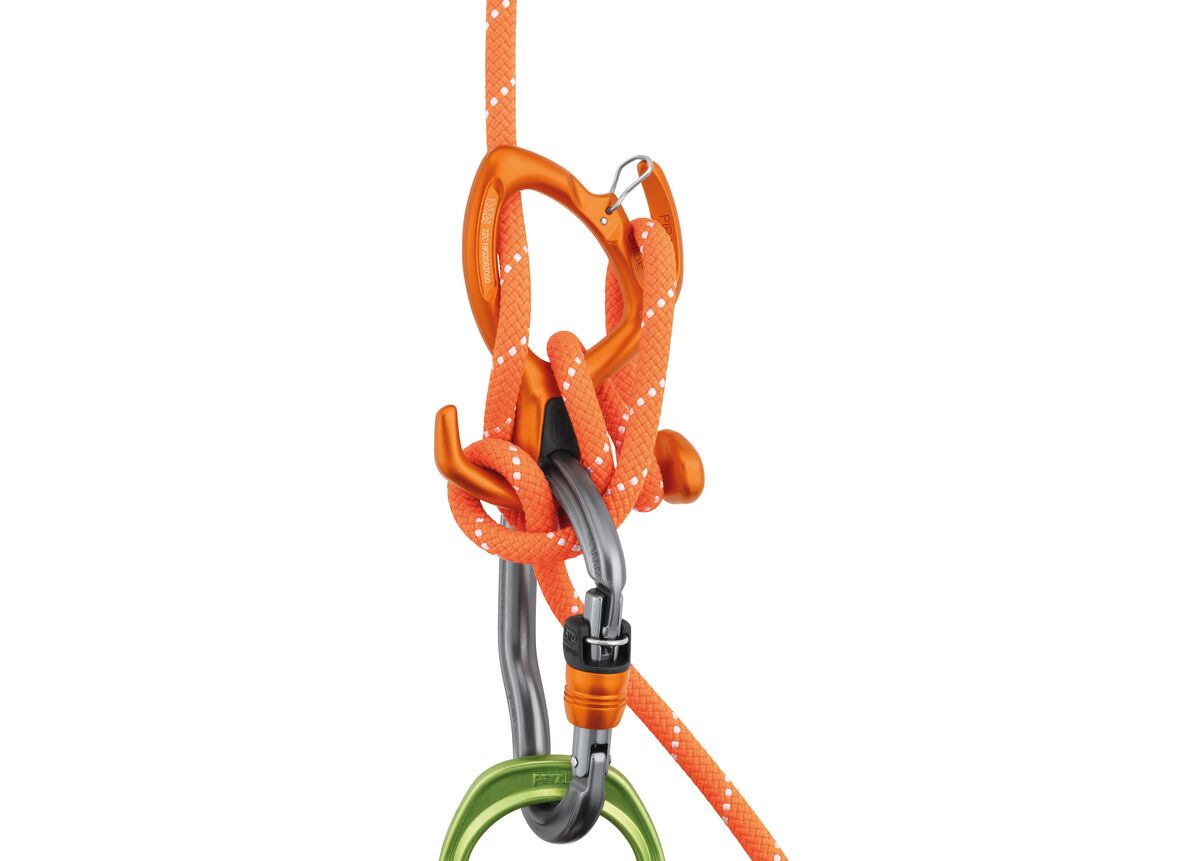 yates ラペリングハーネス　PETZL ピラナ　ウィリアム PIRANA GUIDE, Adjustable friction descender with spur and locking