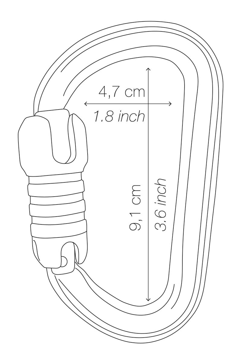 Mousqueton léger et asymétrique à haute-résistance Bm'D Triact-Lock - Petzl