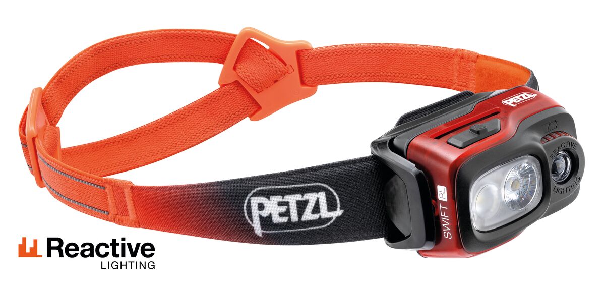 SWIFT® RL, Compact, ultra-powerful, and rechargeable headlamp featuring  REACTIVE LIGHTING® technology. 1100 lumens - Petzl USA