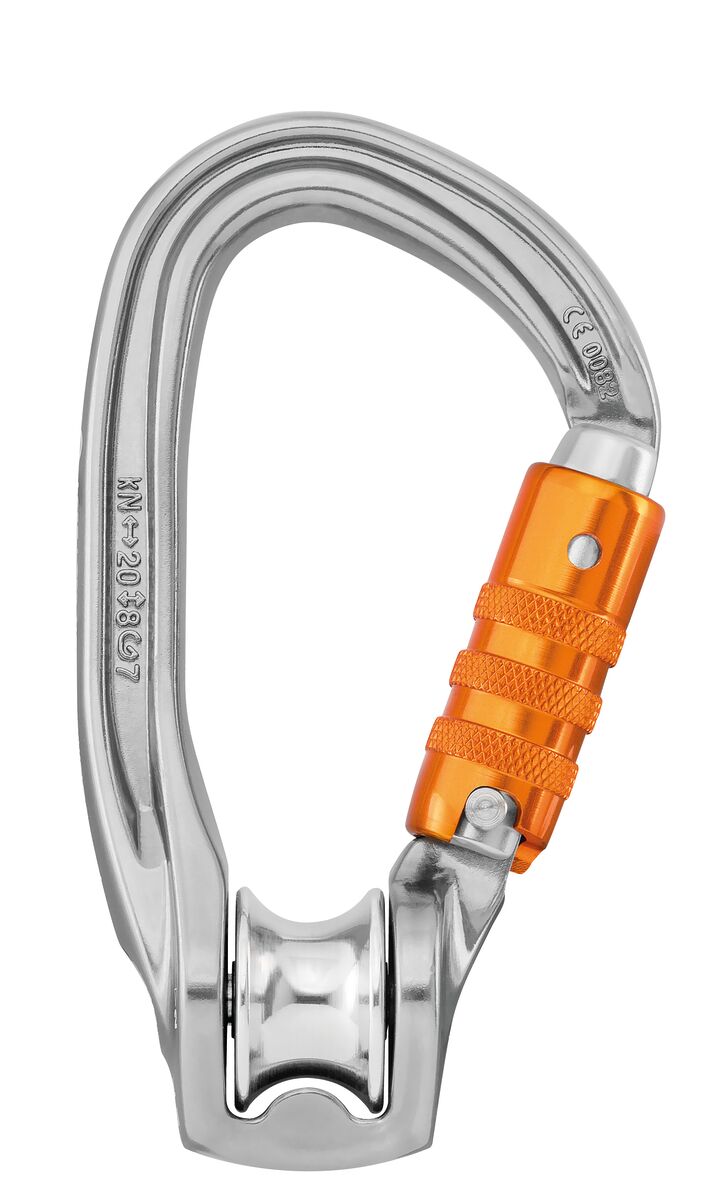 ROLLCLIP Z, Pulley-carabiner that facilitates installation on 