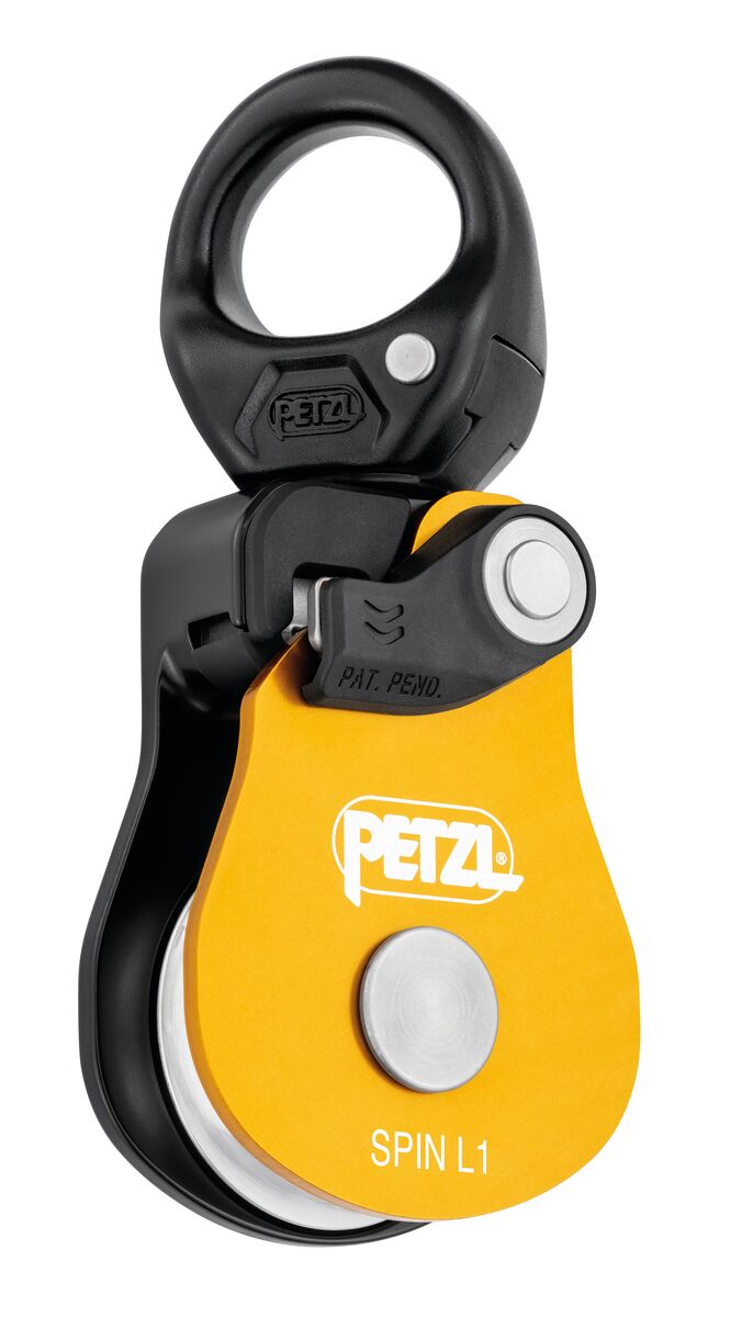 SPIN L1 Very high efficiency single pulley with swivel Petzl USA