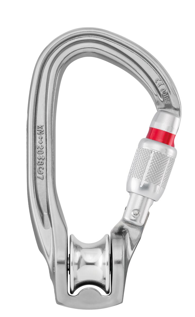 ROLLCLIP Z, Pulley-carabiner that facilitates installation on 