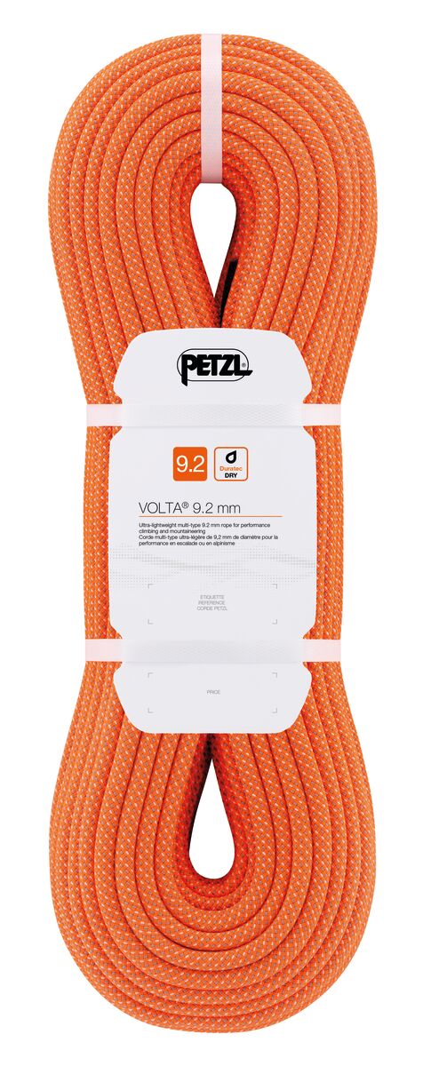 VOLTA® 9.2 mm, Corda multitipo ultraleggera da 9,2 mm di diametro per la  performance in arrampicata o alpinismo - Petzl Italia