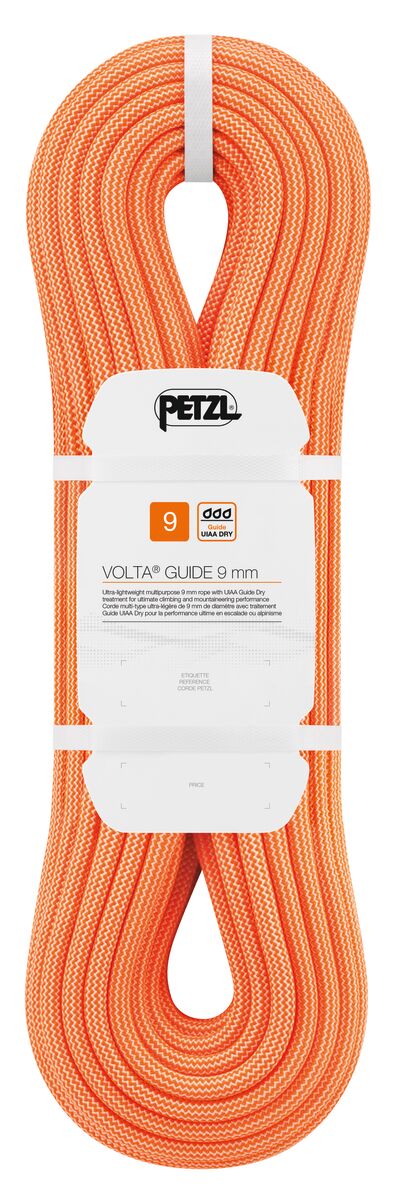 mm oder Typen mit 9 für Klettern ultimative GUIDE - Petzl Schweiz von Mehreren ultraleichtes Performance Seil VOLTA® beim Bergsteigen Durchmesser mm, entsprechendes 9 Guide-UIAA-Dry-Imprägnierung