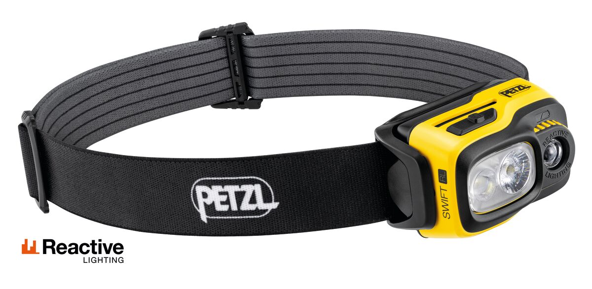 SWIFT® RL, Compact, ultra-powerful, and rechargeable headlamp featuring  REACTIVE LIGHTING® technology. 1100 lumens - Petzl USA