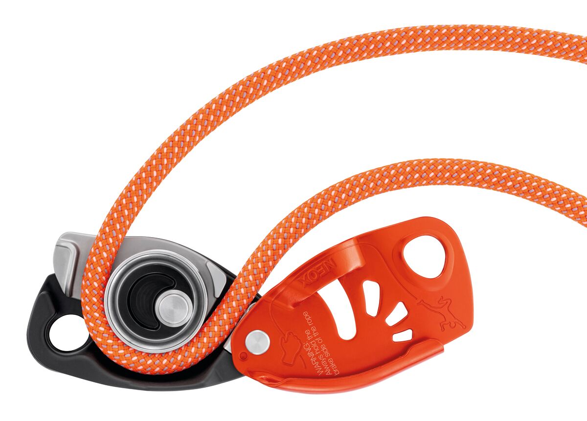PETZL - ペツル　ネオックス　コーラルピンク　PETZL NEOX ビレイデバイス NEOX®, Belay device with cam-assisted blocking, optimized