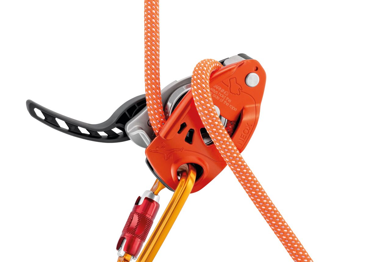 ペツル　ネオックス　コーラルピンク　PETZL NEOX ビレイデバイス NEOX®, Belay device with cam-assisted blocking, optimized for lead