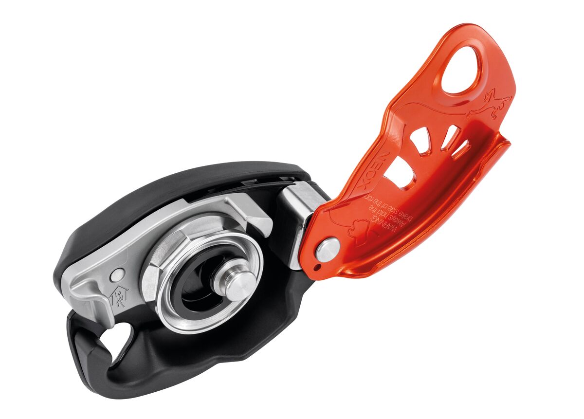 NEOX®, Belay device with cam-assisted blocking, optimized