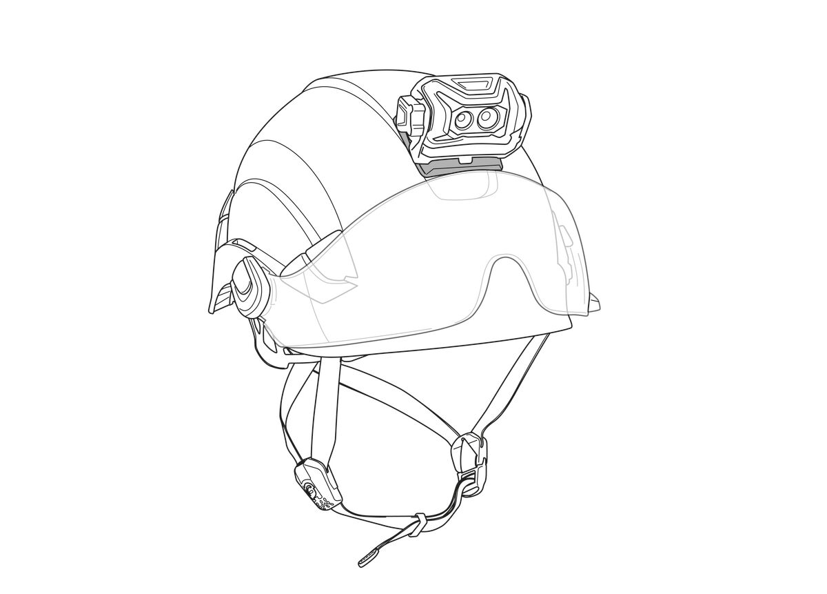 PETZL UNI Adapt - Clip Adhesivo Para Montar Un Faro En Una Variedad De Tipos De Casco (paquete De 4