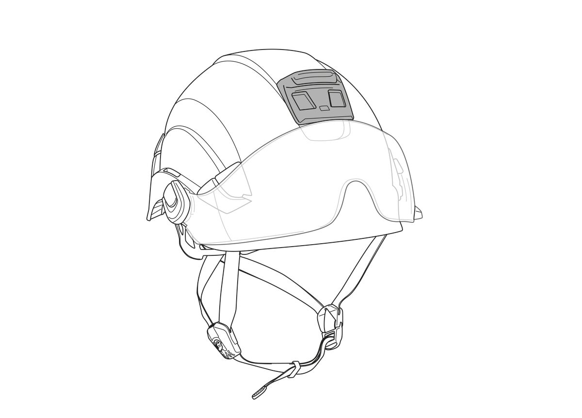 HELMET ADAPT, Adhesive plate for mounting a headlamp on a helmet
