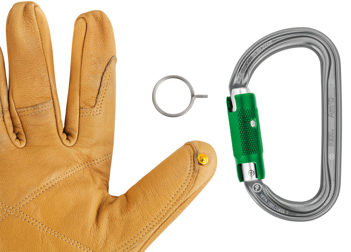 Petzl Am D TWIST-LOCK Karabiner – Asymmetrischer Alu-Karabiner Mit 2-fach Automatik