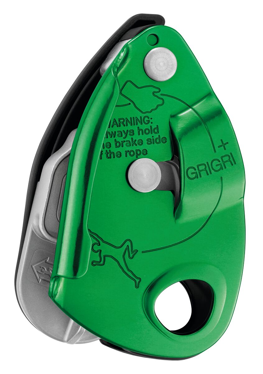 GRIGRI® +, Belay device with cam-assisted blocking and anti-panic