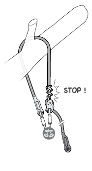 Attaching the free end of the ZILLON lanyard: danger - Petzl Other