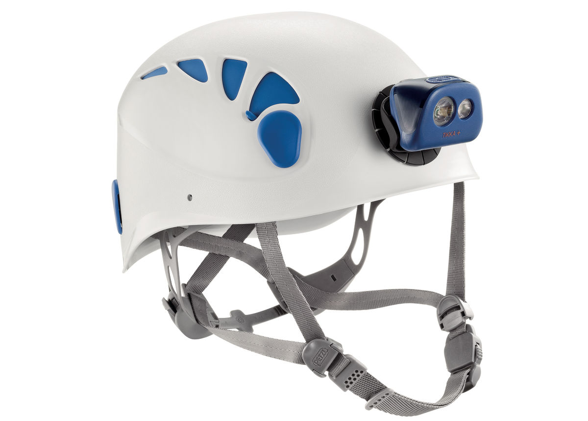 Platine pour fixer une lampe frontale sur un casque