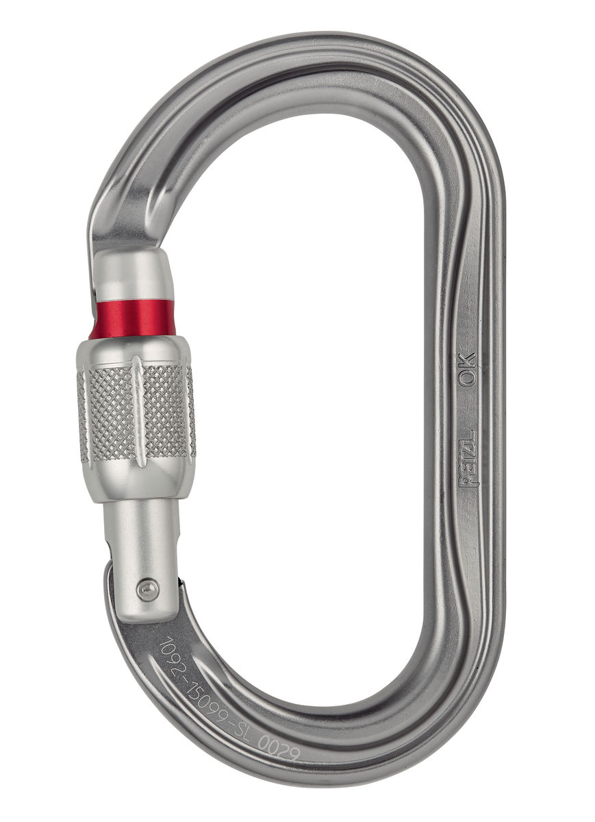 OK, Oval carabiner for use with pulleys and ascenders - Petzl USA
