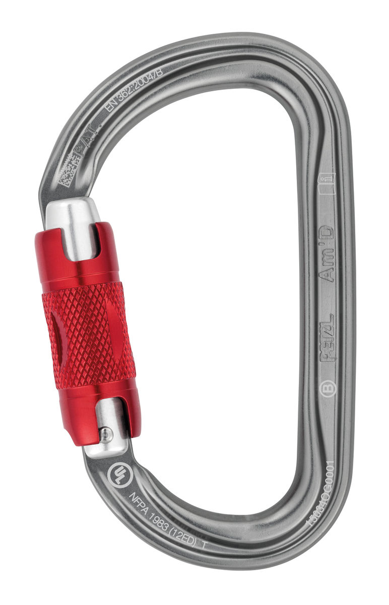 Petzl Moschettone con ghiera di bloccaggio manuale, nero : : Sport  e tempo libero