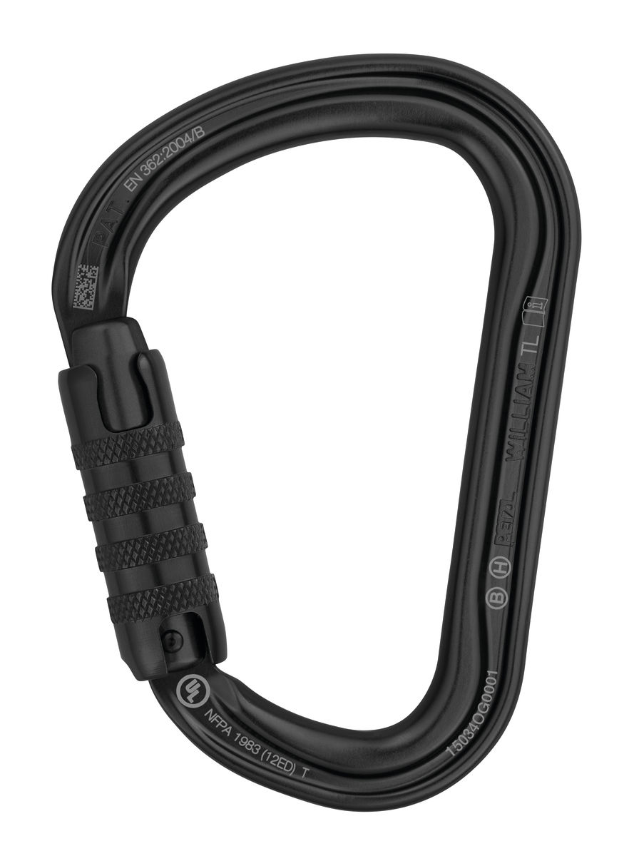 WILLIAM, Lightweight asymmetrical large-capacity carabiner - Petzl USA