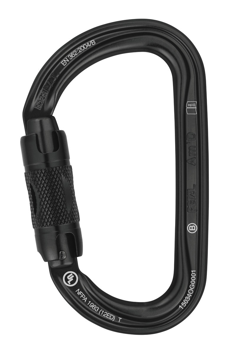 PETZL - Mousqueton Am'D Screw Lock Noir