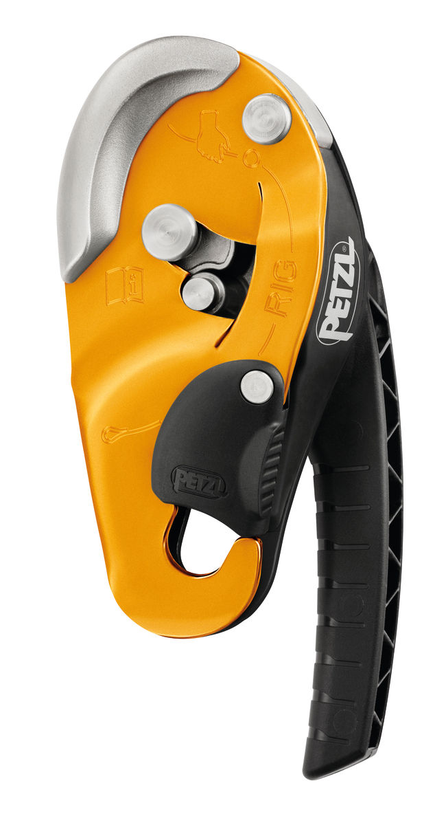 RIG®, Compact self-braking descender for rope access, designed for