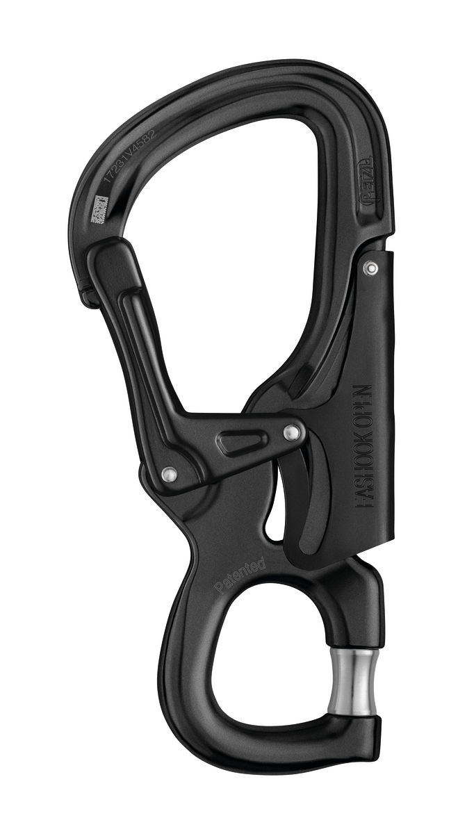 登山用品 PETZL EASHOOK OPEN EASHOOK OPEN, Carabiner with gated connection point for