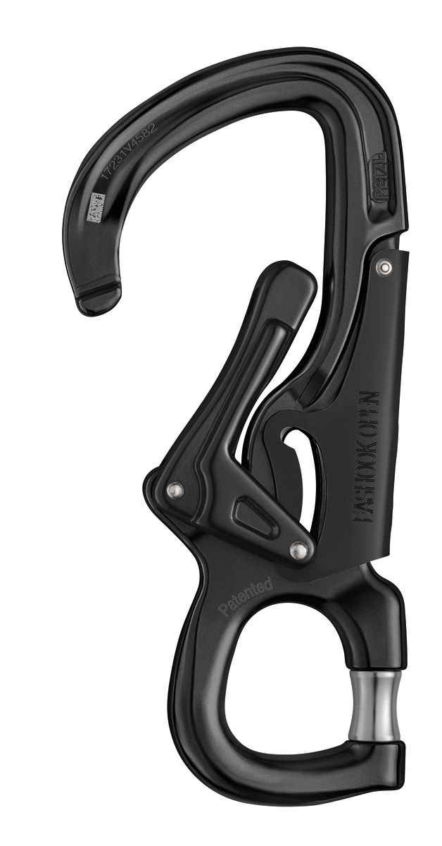 TRAVESSA - SCORPIO EASHOOK es el nuevo disipador para via ferrata de PETZL  adecuado para usuarios de 40 a 120 kg. Está equipado con los mosquetones de  gran abertura EASHOOK que se